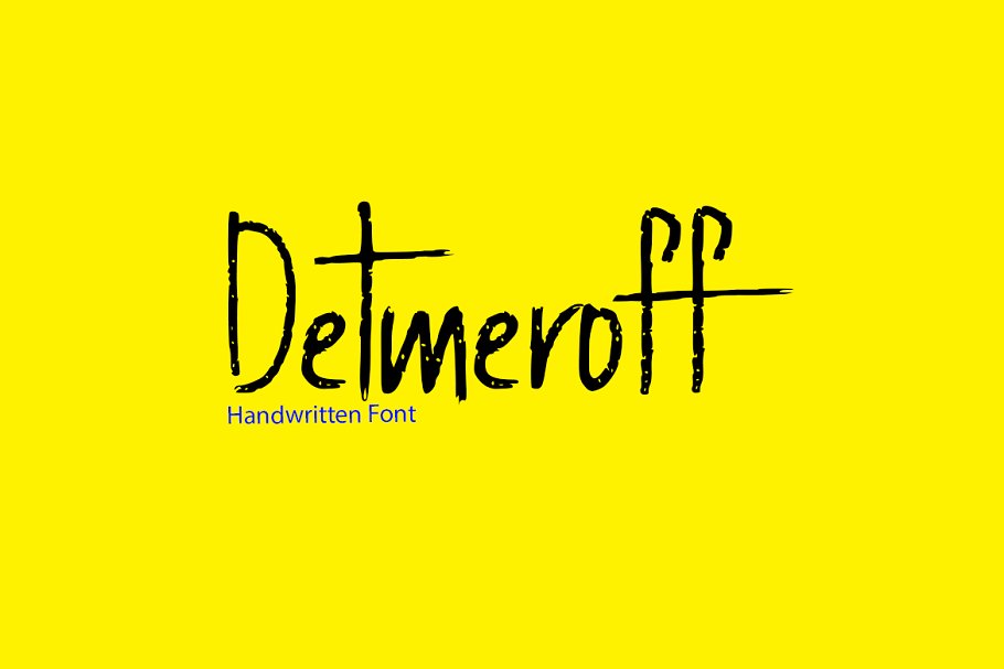 Detmeroff Font preview